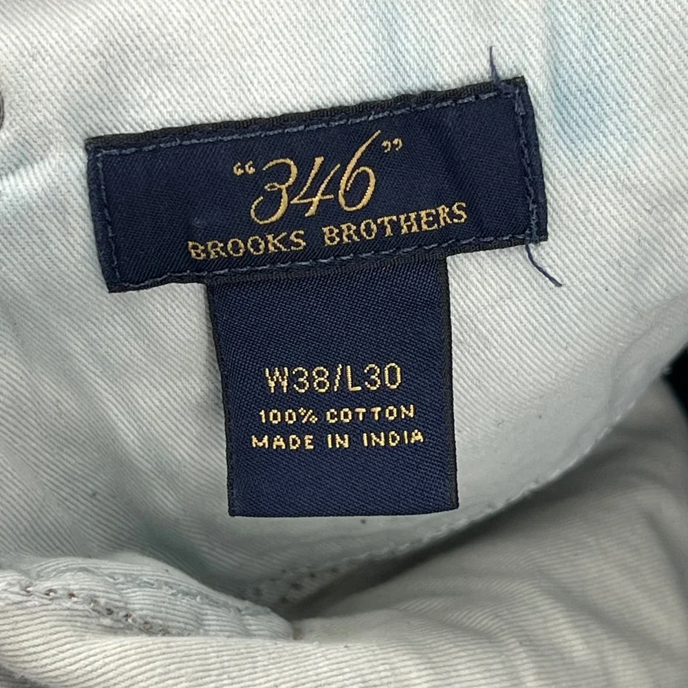 Brooks Brothers 346 Mens Straight Leg Jeans Blue Medium Wash 38x30 100% Cotton
